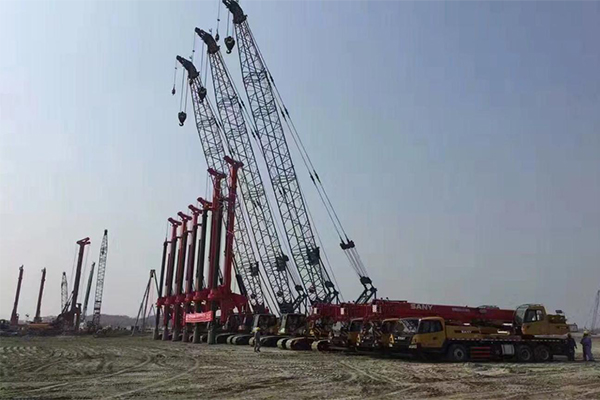 山鋼集團日照鋼鐵精品基地(煉鐵、煉鋼、燒結、球團、焦化)樁基工程
